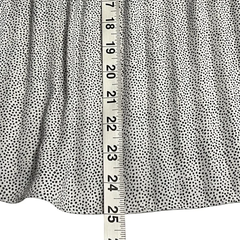 Adrianna Papell Women's Top Polka Dot Long Sleeve Size Small Relax Blouse Pleat - Picture 8 of 8